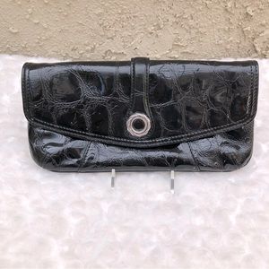 Brighton Black Patent Leather Womens Wallet